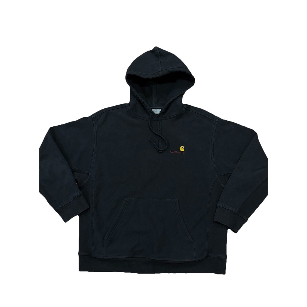 Carhartt WIP American Script Sweat Pullover‎ Hoodie Black Men's Size XL